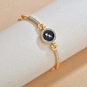 Zodiac Pendant Bracelet, Sagittarius  (Non-Tarnish)